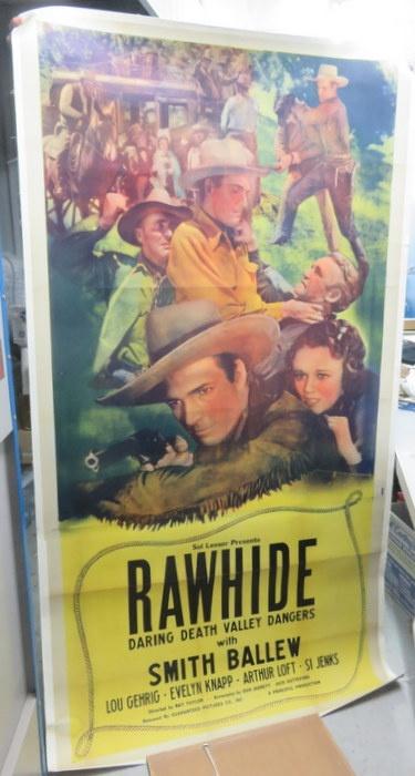 Rawhide Daring Death Valley Dangers with Smith Ballew 1938 Twentieth Century Fox film poster,