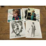 Seven signed photographs including Jane Russell, Jane Greer, Margaret O?Brein, Ann Miller,