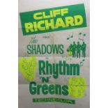 Cliff Richard & The Shadows film poster for Rhythm?n?Green 1964 106cms x 71.5cms