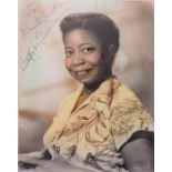 Butterfly McQueen signed colour photograph ?To David Gest? 49.5cms x 39.5cms