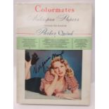 Colormates Waterspun paper from 1946 featuring Virginia Mayo and signed by her