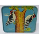 Painted Tin Woodpecker toy