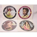 Four signed Legendary Stars Of Silver Screen pictures signed by Janet Gaynor, Dorothy Lamour,