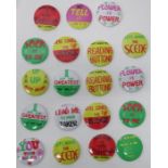 Large Collection of Rowan and Martin button badges 60+