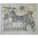 Drawing by Vincente Minnelli on board 25cms x 29cms