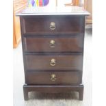 Stag Minstrel mid 20th century three drawer bedside chest