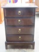 Stag Minstrel mid 20th century three drawer bedside chest