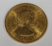 Queen Elizabeth II 1958 gold full sovereign