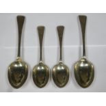 Two pairs of hallmarked silver spoons by C W Fletcher & Son Ltd, Sheffield assay, dated 1923 & 1924,