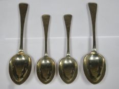 Two pairs of hallmarked silver spoons by C W Fletcher & Son Ltd, Sheffield assay, dated 1923 & 1924,