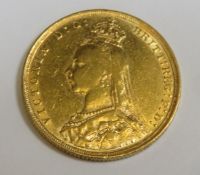 Queen Victoria 1889 gold full sovereign