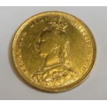 Queen Victoria 1889 gold full sovereign