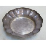 Hallmarked silver wave edged fruit bowl. Chester assay dated 1962 by Barker Brothers Silver Ltd.