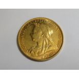 Queen Victoria 1898 gold full sovereign, Melbourne mint