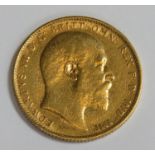 King Edward VII 1903 gold full sovereign, Melbourne mint