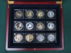 The Millionaires Collection, set of twelve silver and silver gilt proof coins