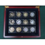 The Millionaires Collection, set of twelve silver and silver gilt proof coins