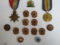 World War I pair of medals inc. victory medal and 1914-15 star - awarded to 11-12061 A. Sjt. J.