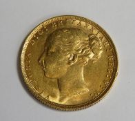 Queen Victoria 1884 gold full sovereign