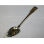 Hallmarked Irish silver basting spoon by Samuel Neville, Dublin assay mark, dated 1803, approx.