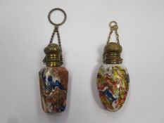 19th century venetian / murano glass scent / perfume bottle, with original hinged cover and glass