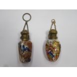 19th century venetian / murano glass scent / perfume bottle, with original hinged cover and glass