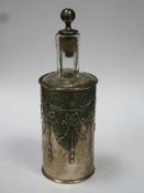 Early 20th century Johann Maria Farina glass perfume bottle, with original silver mounted cork