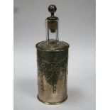 Early 20th century Johann Maria Farina glass perfume bottle, with original silver mounted cork