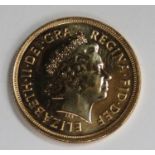Queen Elizabeth II 2012 gold full sovereign