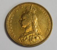 Queen Victoria 1891 gold full sovereign