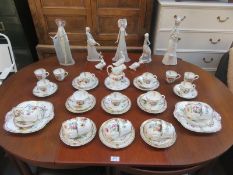 PARCEL OF VICTORIAN HANDPAINTED, GILDED AND FLORAL DECORATED TEA/COFFEE WARE, PATENT No164,