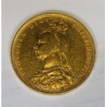 Queen Victoria 1888 gold full sovereign