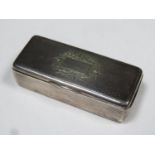 Victorian silver hinged snuff box