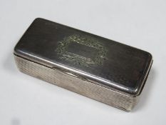 Victorian silver hinged snuff box