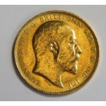 King Edward VII 1902 gold full sovereign, Melbourne mint