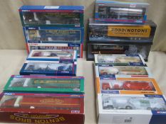 Parcel of 14 boxed Corgi heavy haulage wagons, cement trucks etc, various liveries