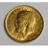 King George V 1912 gold full sovereign