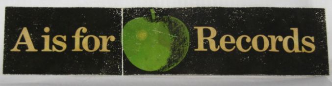 A Is For Apple Records promotional sticker Unused UK 1969