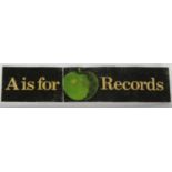 A Is For Apple Records promotional sticker Unused UK 1969