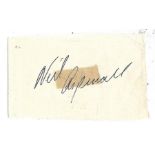 Neil Aspinall signed small piece of paper