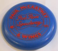 An Apple/EMI Paul McCartney and Wings promotional Frisbee for the groups 1973 album Red Rose