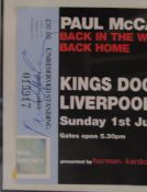 Paul McCartney Back In The World 1st June 2003 Liverpool Kings Dock Concert Ticket signed by Paul