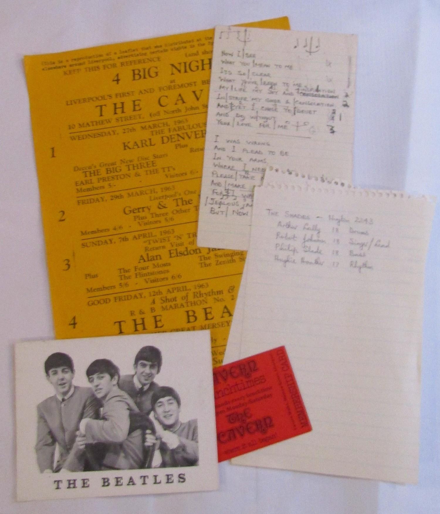 A mixed collection of Mersey beat memorabilia formerly the property of Cavern Club DJ Bob Wooler - Image 4 of 4