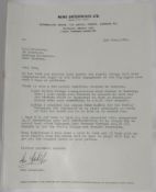 NEMS Letter Headed writing paper with a typed letter dated 3rd June 1965 to Joe Flannery from Ken