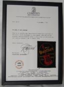 The Beatles original fan Club Patch framed with certificate from Christie's