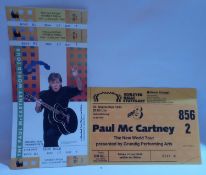 Two Paul McCartney Unused Tickets Wembley Arena 1990 and Schleyer Halle Stuttgart