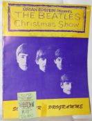 Beatles Finsbury Park Astoria Christmas Show programme complete with ticket stub dated 28th December