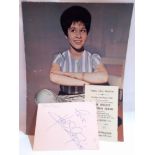 Helen Shapiro 1962 Concert Programme and ticket stub with signed page from autograph book