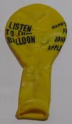 John Lennon rare unused Apple Records promotional balloon for Happy Xmas War Is Over single UK