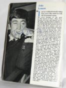 Beatles Book Monthly No10 May 1964, signed by John Lennon on a photograph page 6